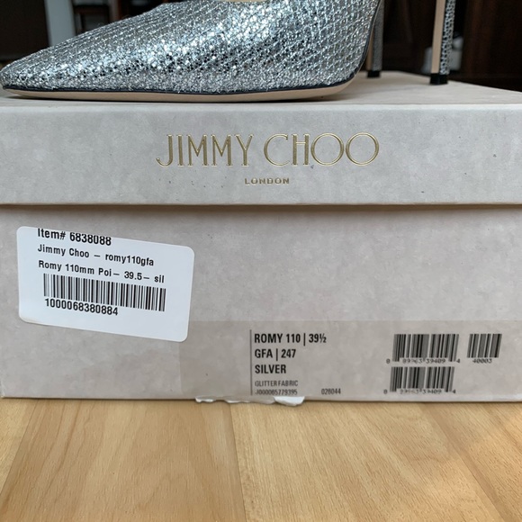 Jimmy Choo Silver Glitter Romy 110 mm - Picture 3 of 7